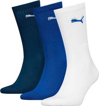 Puma 7312 Crew Sock, Blue Combo, 43-46 (Pack of 3)
