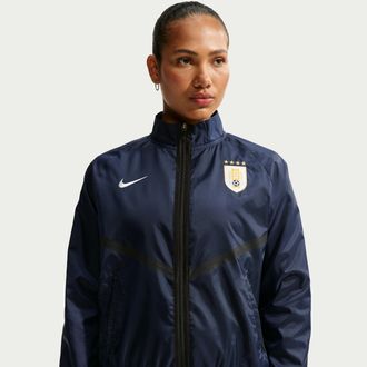 Nike Uruguay Nike Womens Soccer Anthem Jacket in Blue | IO4710-451