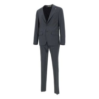 Corneliani Single Breasted Suits, male, Gray, Size: 2XL Cool Wool Two-Piece Suit