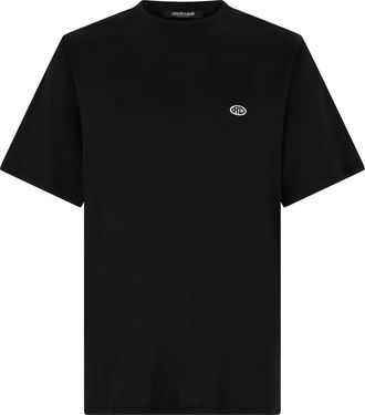 Roberto Cavalli T-shirt con applicazione logo - Nero