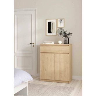 Dmora Aparador Julienne, Buf&eacute; De Sal&oacute;n, Aparador De Sal&oacute;n, Despensa De Cocina, 80x40 H100 Cm, Roble - Dmora