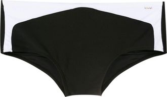 Amir Slama two-tone logo swim shorts - men - Polyamide/Elastane - GG - Black