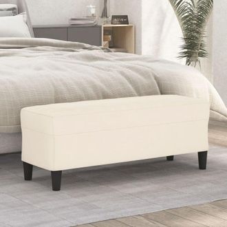 vidaXL Vidaxl - Panca crema 100x35x41 cm in Velluto