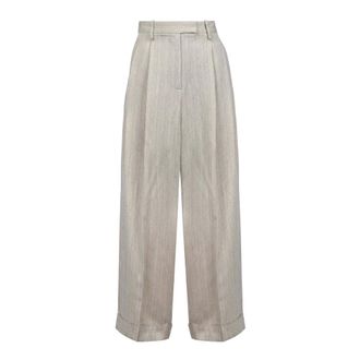 Alysi Wide Trousers, female, Beige, Size: 2XS Tailored Wide Trousers