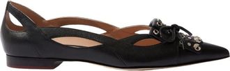 Scarosso Onyx Odyssey leren ballerinas - Dames - Ballerinas - Zwart - 36 EU - Leer - Schoenen