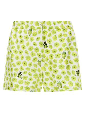 Versace Multicolor Silk Bermuda Womens Shorts