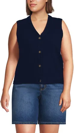 Lands End Milano Sweater Vest in Deep Sea Navy at Nordstrom, Size X-Small