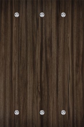 Queence Garderobenleiste »Holzoptik« mit 6 Haken, 80 x 120 cm