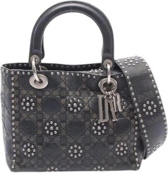 Dior Pre-owned Lady Dior Leder 2way Handtas - Dames - Vintage Handtas - Zwart - ONE Size - Leer - Vintage