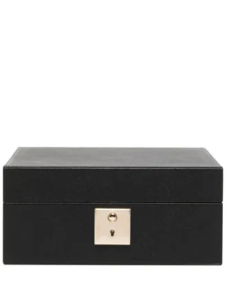 Smythson lockable watch box - men - Calf Leather - OS - Black