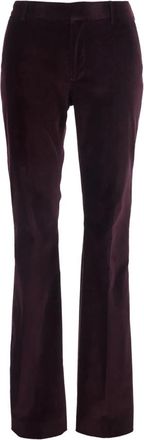 Pantaloni Torino Rechte broek - Dames - Wijde Broeken - Rood - M - Leer - Broeken