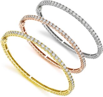 Diana M. Jewels 18kt tri-color set of white, yellow, and rose gold bangles