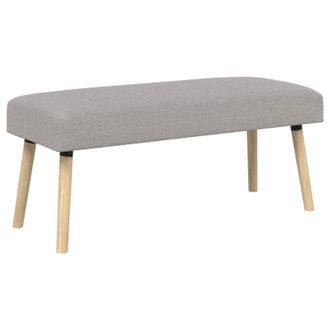 vidaXL Banco Liso Gris Claro 110 X 40 X 46 Cm Boucl&eacute; Vidaxl