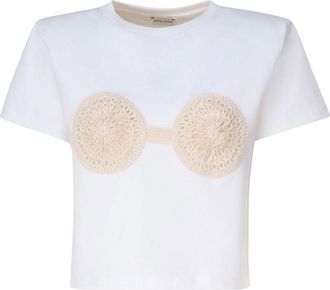 Magda Butrym T-Shirt With Crochet Detail