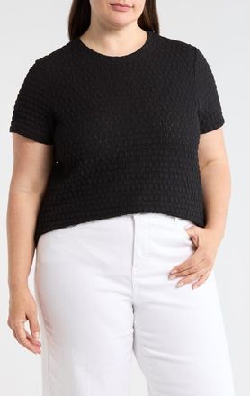 Sanctuary Pucker Up Perfect T-Shirt in Black at Nordstrom, Size 2X