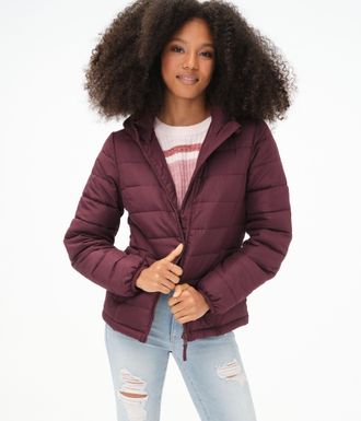 Aéropostale Lightweight Hooded Puffer Jacket