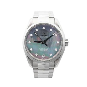 Omega Pre-owned Seamaster Aquaterra 231.10.39.21.57.001 - Dames - Pre-owned - Zwart - Maat: ONE Size Leer