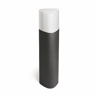 Leds - C4 Forlight Mandela - Baliza De Exterior Para Bombilla E27 De 23w. Di&aacute;metro 13cm. Estructura De Aluminio. Uso Exterior Ip44. Color Gris