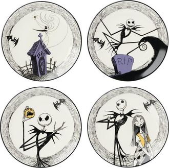 Lenox Set Of 4 Nightmare Before Christmas Accent Plates