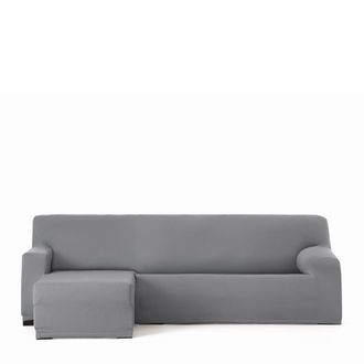 Eysa Funda de chaise longue biel&aacute;stica izquierda b/c gris 250 - 310 cm