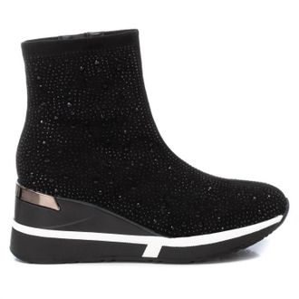 Xti Womens Wedge Sport Booties In Black