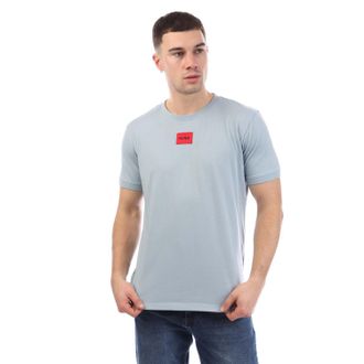 HUGO BOSS Hugo Heren Diragolino212 T-Shirt (Blauw)