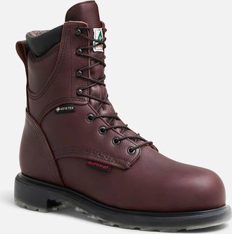 Red Wing Shoes Mens Supersole 8-Inch Waterproof Csa Safety Toe Boot In Brown