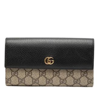 Gucci Vintage, unisex, Beige, ONE Size, Leer, Pre-owned Long Wallet
