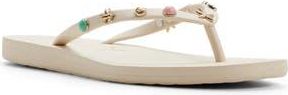 Roxy Hema Shell Stud Flip Flop in Natural at Nordstrom Rack, Size 11