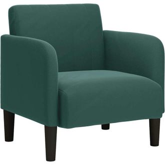 vidaXL Sill&oacute;n Con Reposabrazos Terciopelo Verde Oscuro 54 Cm Vidaxl