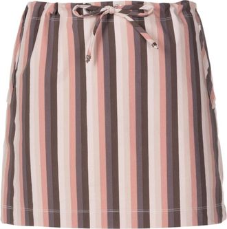 Amir Slama striped drawstring-waist miniskirt - women - Polyamide/Elastane - GG - Neutrals