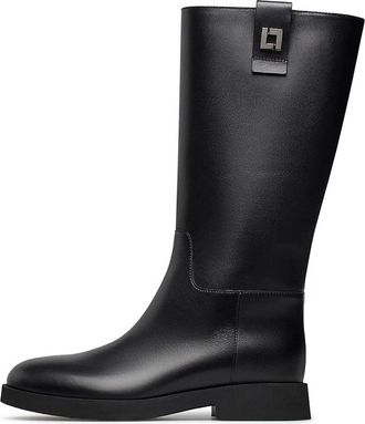 Loriblu Hoge laarzen van kalfsleer - Dames - Hoge Laarzen - Zwart - 36 EU - Leer - Schoenen