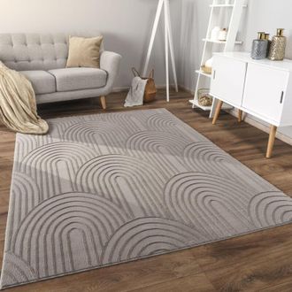 Paco Home Paco Home - Alfombra Salon De Habitacion Pelo Corto Motivo Nordica Boho Dibujo Geometrico 160x220 Cm, Gris 4