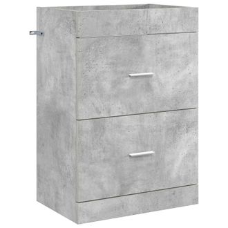 vidaXL Gabinete De Ba&ntilde;o Debajo Del Lavabo Gris Hormig&oacute;n Vidaxl