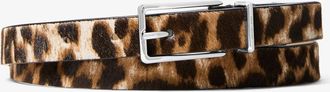 Michael Kors Leopard Print Calf Hair Blend Belt