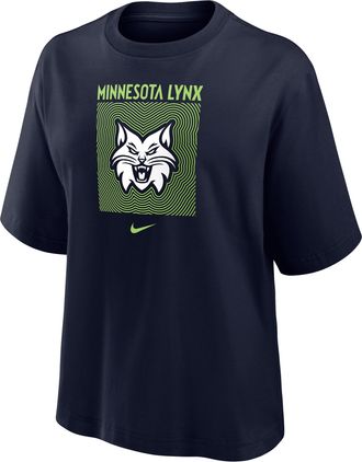 Nike Minnesota Lynx Nike Womens WNBA Boxy T-Shirt in Blue | W11122WMIN-NVY