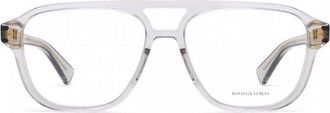 Bottega Veneta BV1294O004 Aviator Full Rim Eyeglasses - Gray