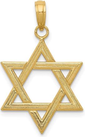 Diamond2Deal 10k Yellow Gold Polished Star of David Pendant