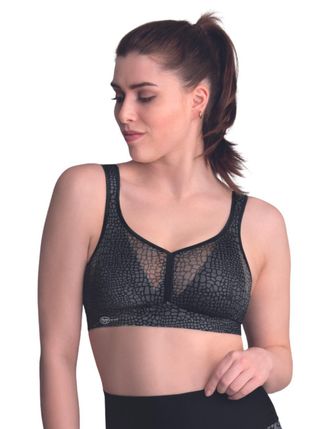 Anita Womens Active Air Control Maximum Support Sports Bra - Orinoco - Black Polyamide - Size 36F