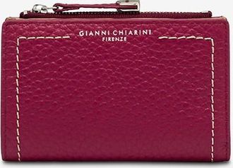 Gianni Chiarini Kompakte Brieftasche aus genarbtem Leder mit Reissverschluss Bubble