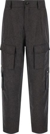 Brunello Cucinelli Pantaloni Cargo - - Trousers - Uomo - Grigio - L