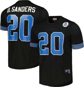Mitchell & Ness Mens Mitchell & Ness Barry Sanders Black Detroit Lions Big & Tall Mesh Player Name & Number Shirt at Nordstrom, Size 2Xb