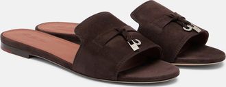 Loro Piana Summer Charms suede slides