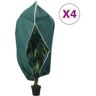 vidaXL Cubiertas Para Plantas Con Cremallera 4 Uds 70 G/m&sup2; 2,36x2 M Vidaxl