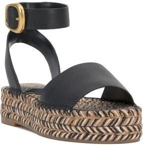 Vince Camuto Darna Ankle Strap Platform Sandal in Black at Nordstrom Rack, Size 9.5
