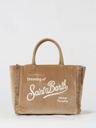 MC2 Saint Barth Borsa Colette in velluto con logo ricamato