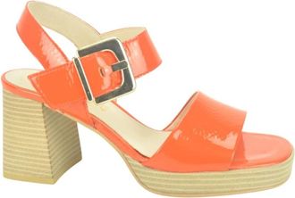 Gabor Sandalen met hoge hak en kant - Dames - Sandalen met hakken - Oranje - 38 1/2 EU - Schoenen