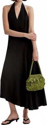 A.L.C. Celina Backless Halter Dress In Black