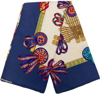 Herm&egrave;s Pre-owned Hermes Les Rubans du Cheval Silk Scarf 90 Ladies J9HODIFFQIBVT3LG