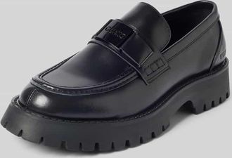 Guess Loafers aus echtem Leder Modell Gorizia in Black, Gr&ouml;&szlig;e 41
